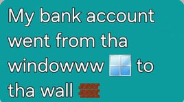 my bank account went from tha window to tha wall screenshot.jpg